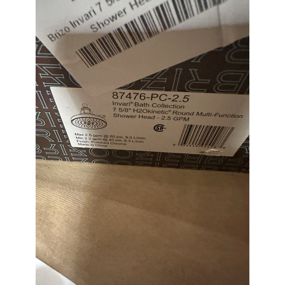 Brizo 87476-PC-2.5 H2Okinetic Round Multifunction Shower Head - Polished Chrome - Picture 3 of 5